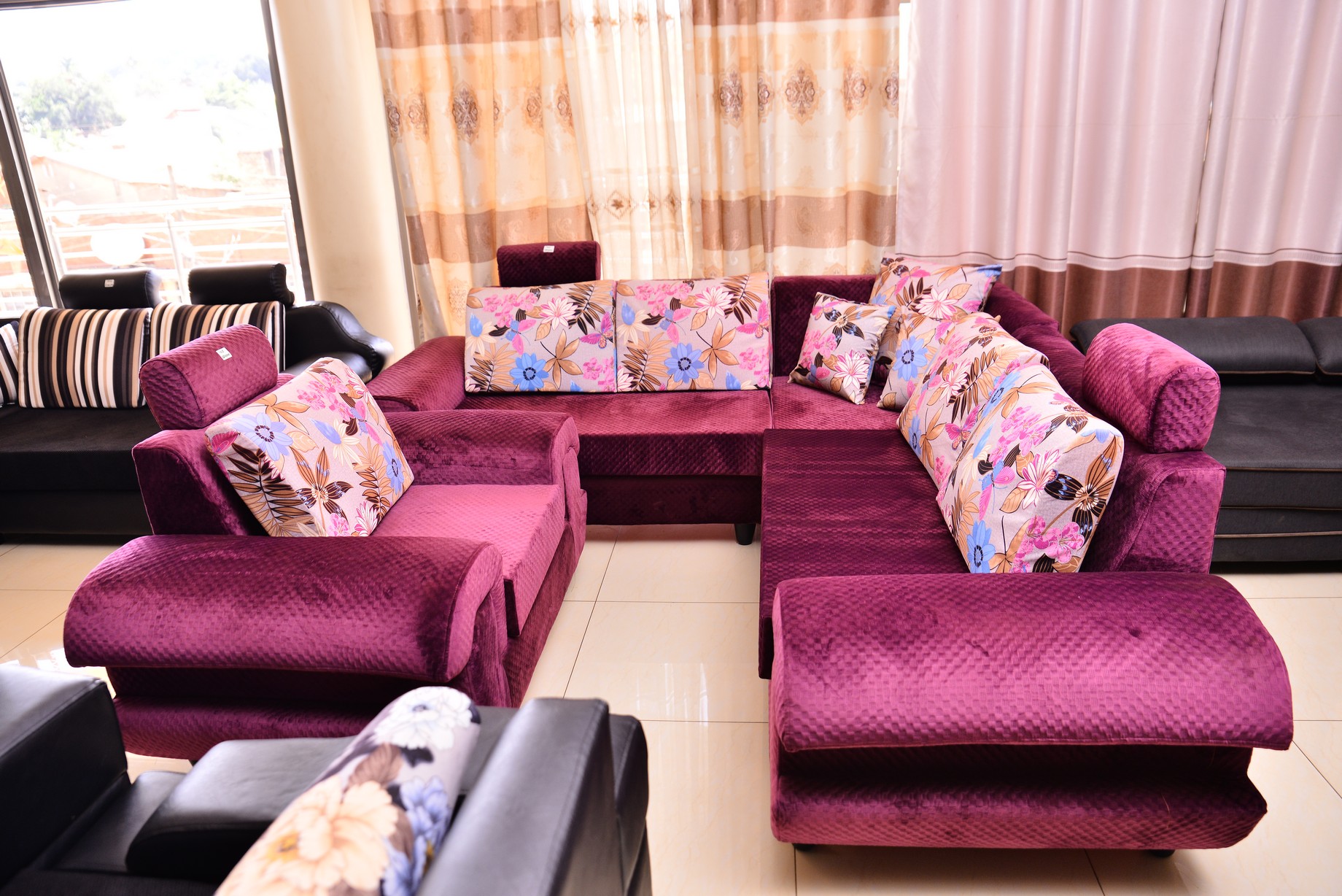 Fabric LShape Sofa set Vision Plus Furniture